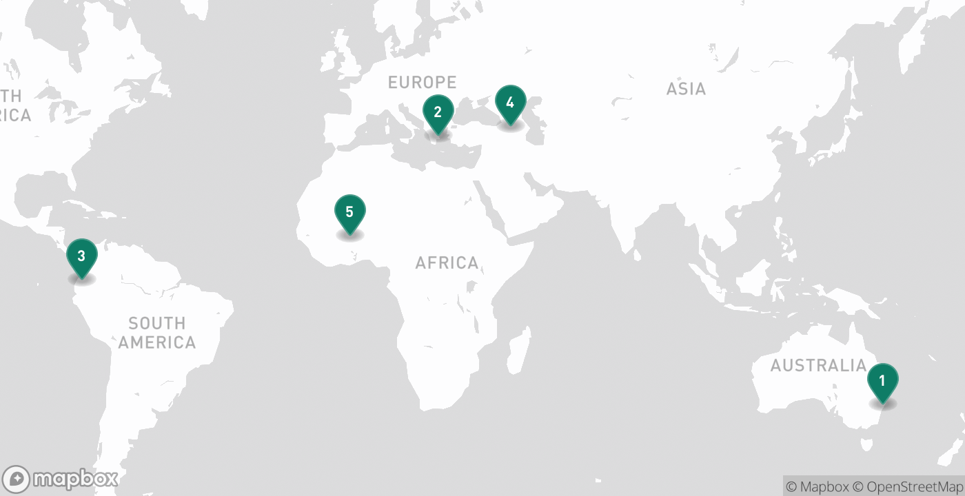 Map of the five cities from June 26th, 2026