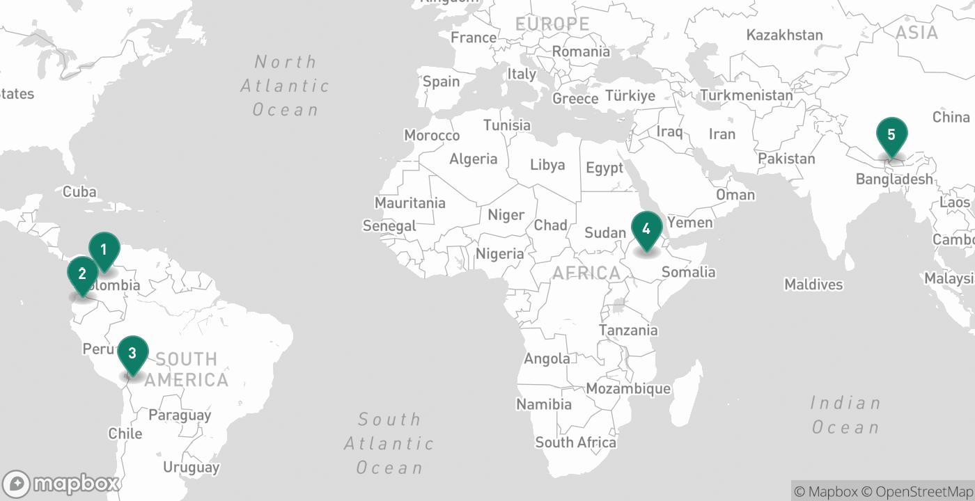 Map of the five cities from July 2nd, 2026