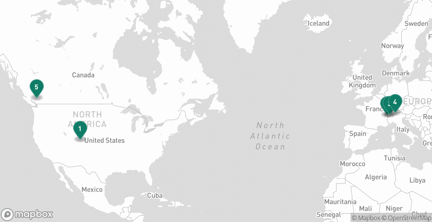 Map of the five cities from July 18th, 2026