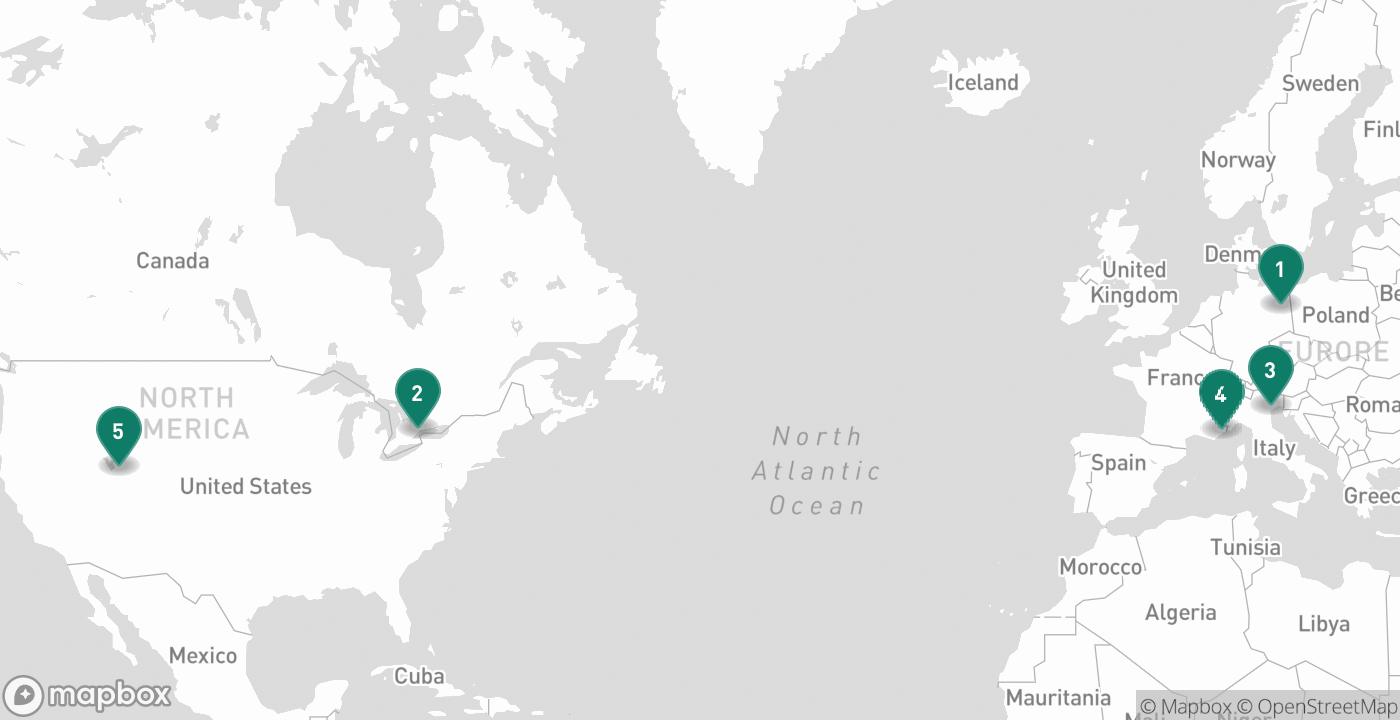 Map of the five cities from July 21st, 2026