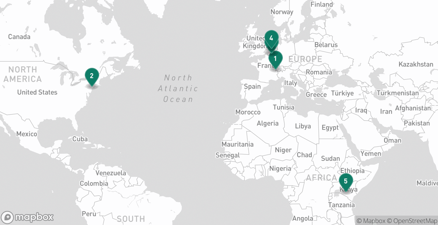 Map of the five cities from July 27th, 2026