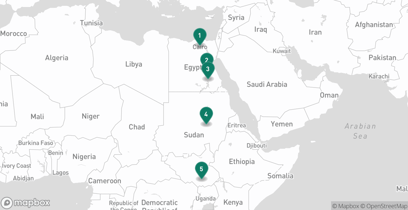 Map of the five cities from August 10th, 2026