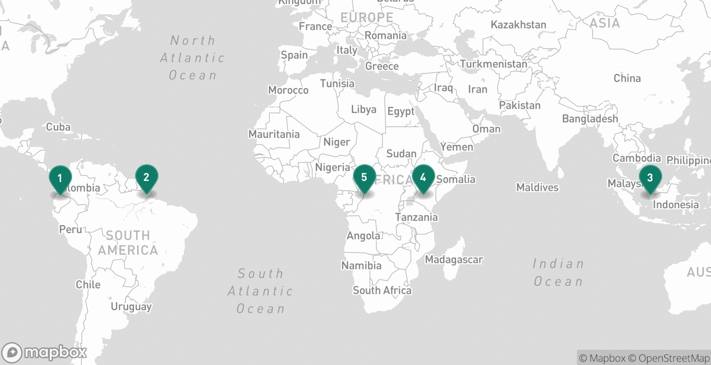 Map of the five cities from August 12th, 2026