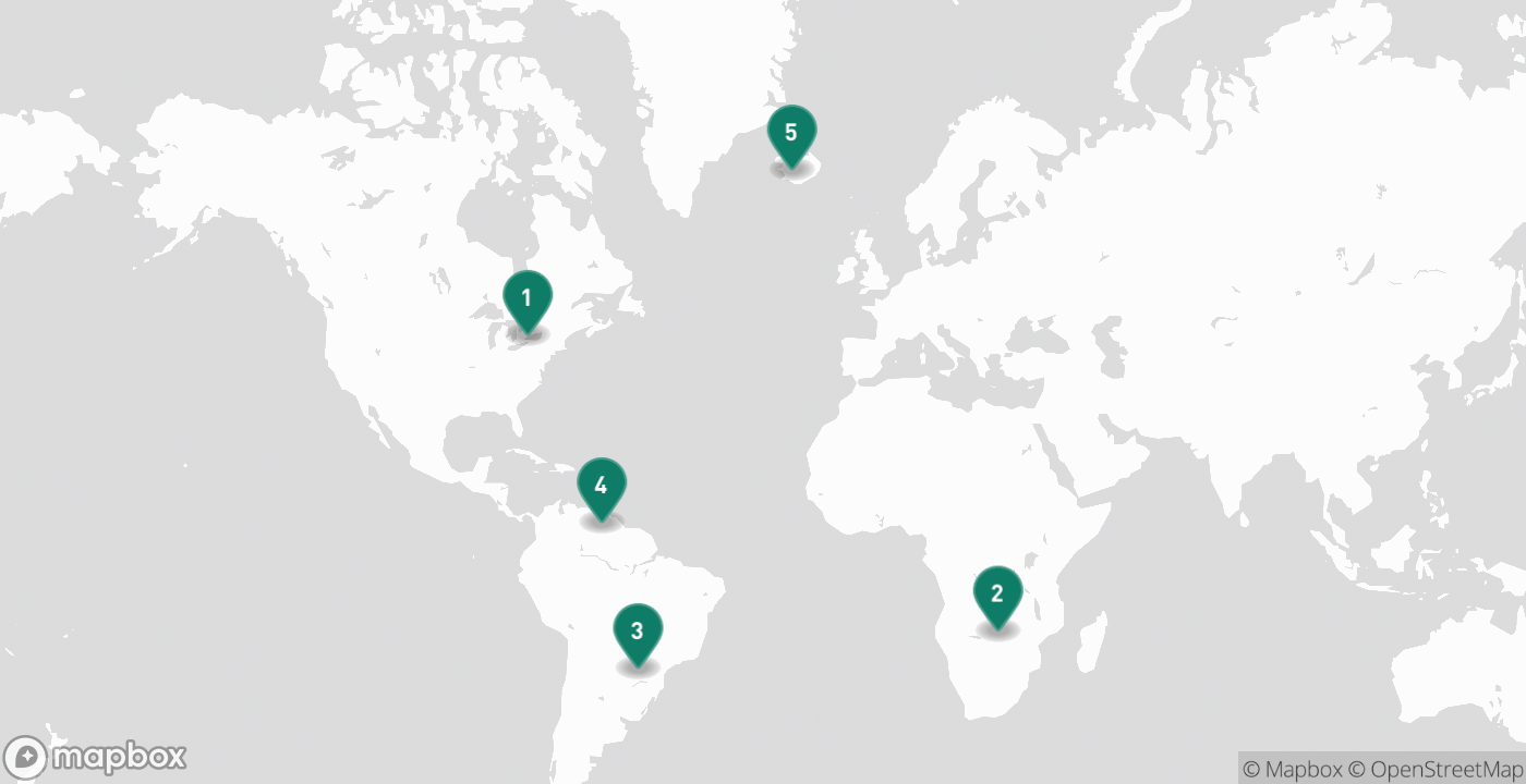 Map of the five cities from August 21st, 2026