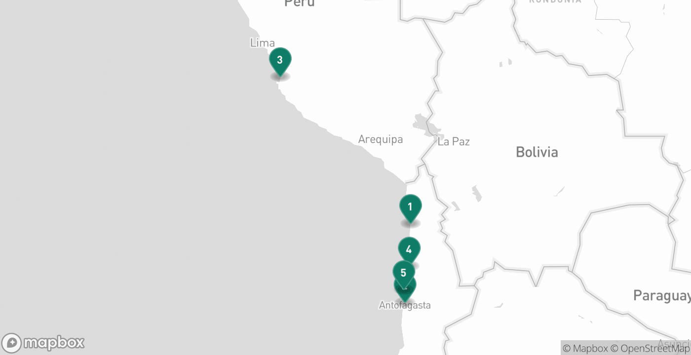 Map of the five cities from September 7th, 2026