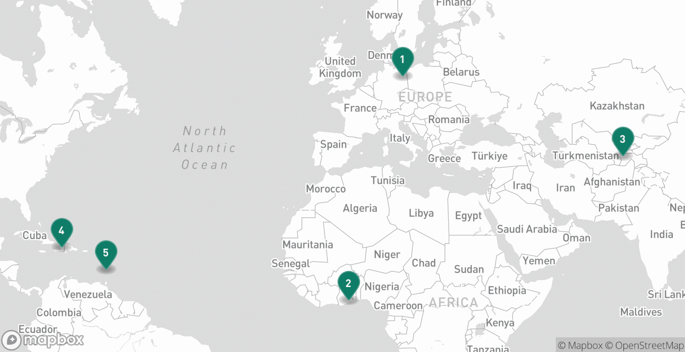 Map of the five cities from September 20th, 2026
