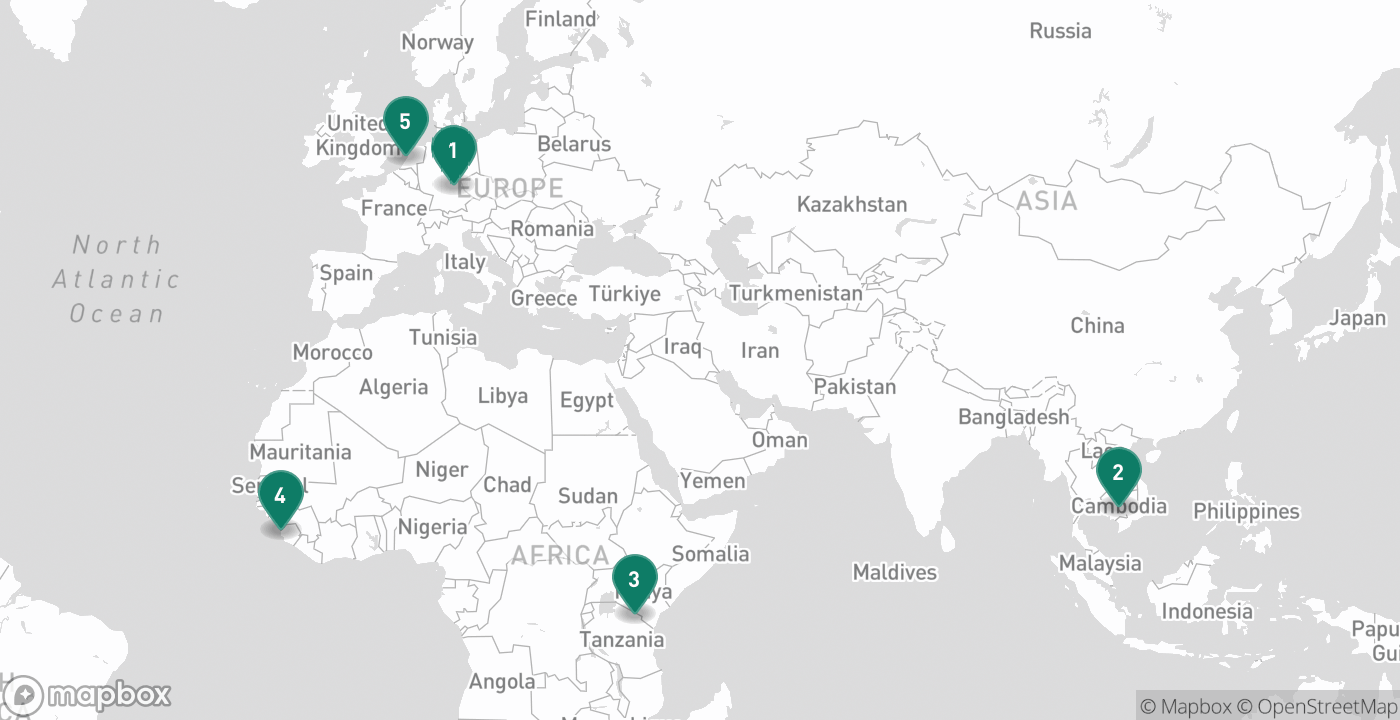 Map of the five cities from September 25th, 2026