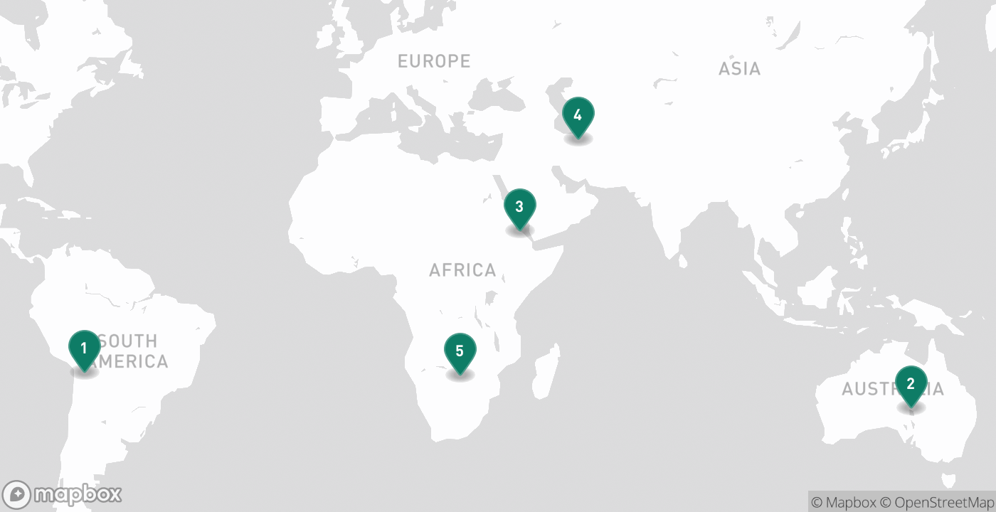 Map of the five cities from September 29th, 2026