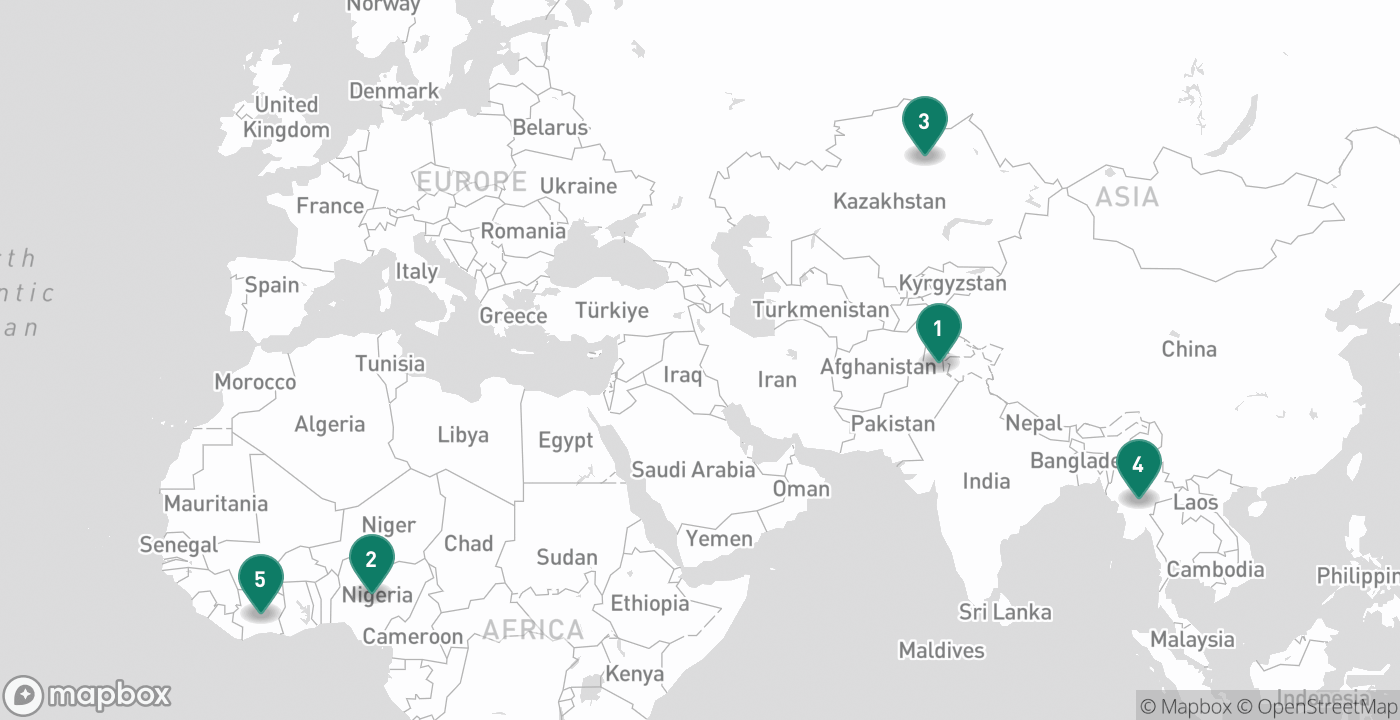 Map of the five cities from October 6th, 2026
