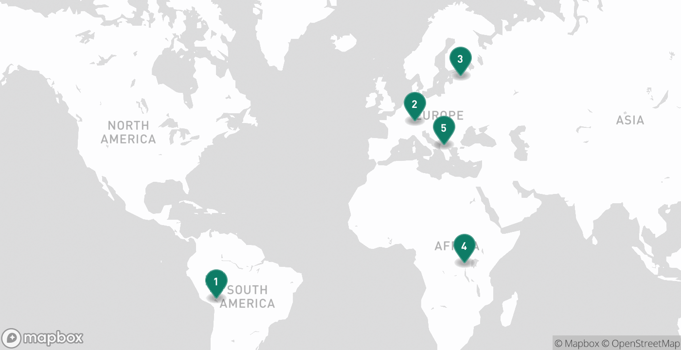 Map of the five cities from October 14th, 2026
