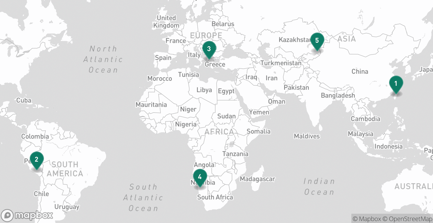 Map of the five cities from October 15th, 2026