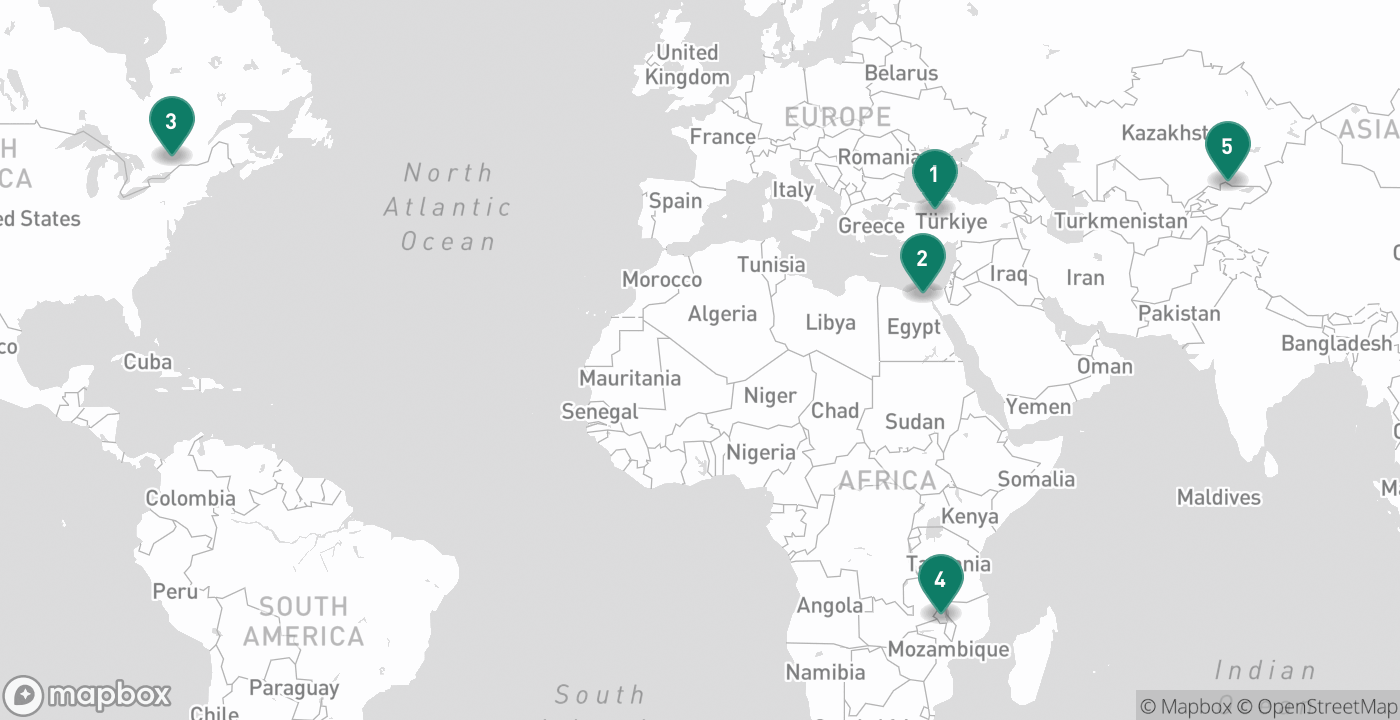Map of the five cities from October 17th, 2026